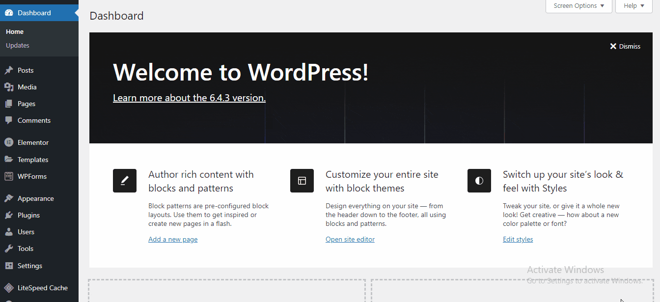 Instlling themes in WordPress
